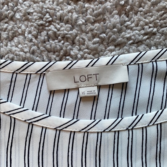 Loft Stripe Ruffle Blouse - Picture 2 of 4
